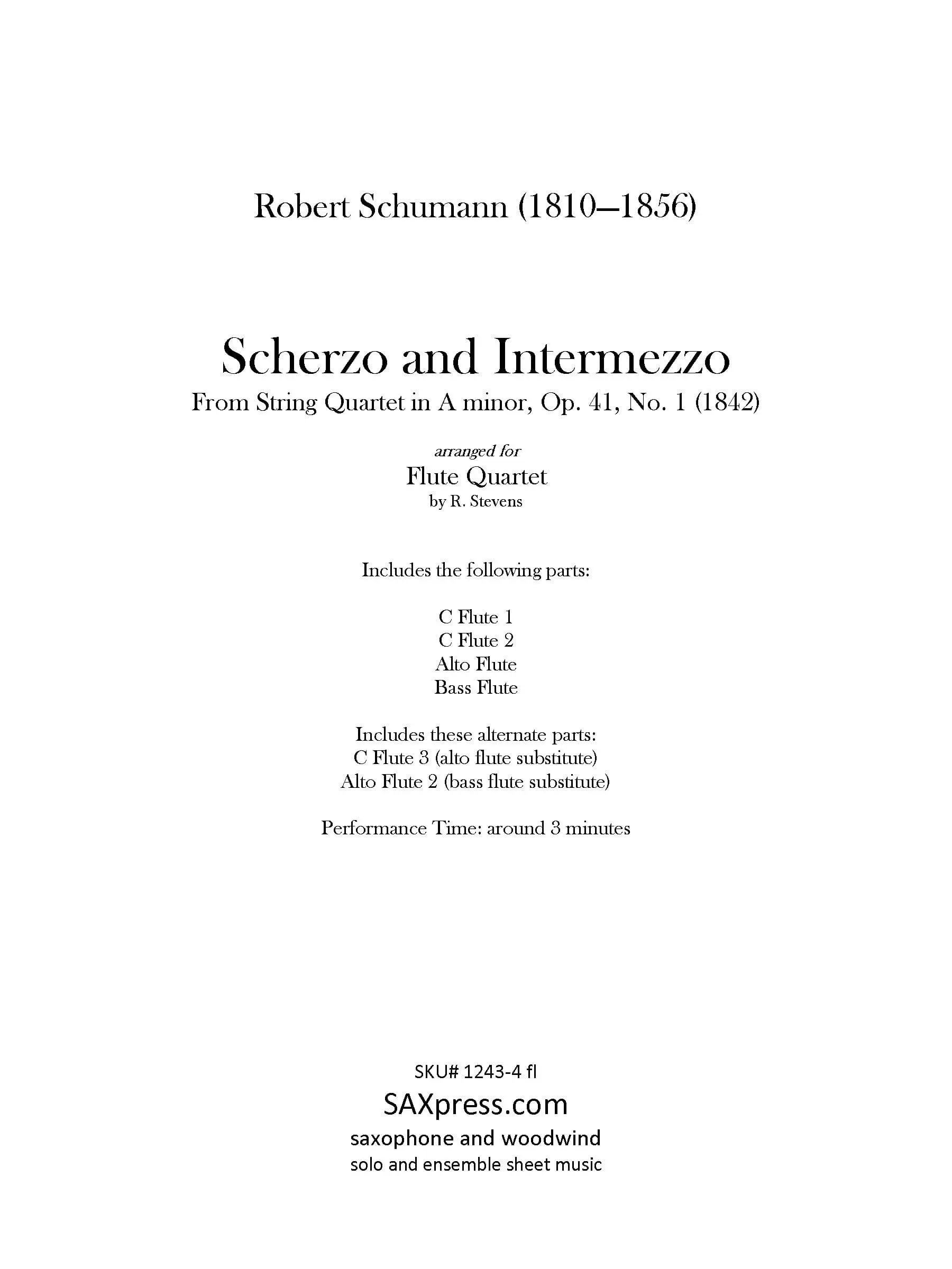Scherzo and Intermezzo | Flute Quartet - Image 2