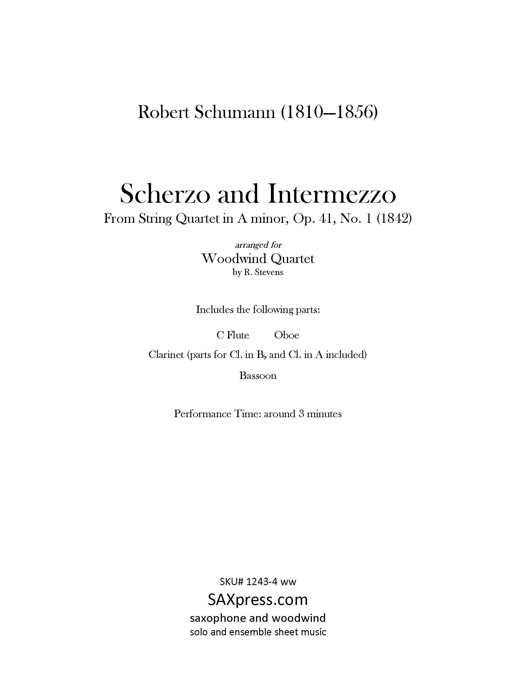 Scherzo and Intermezzo | Woodwind Quartet - Image 2