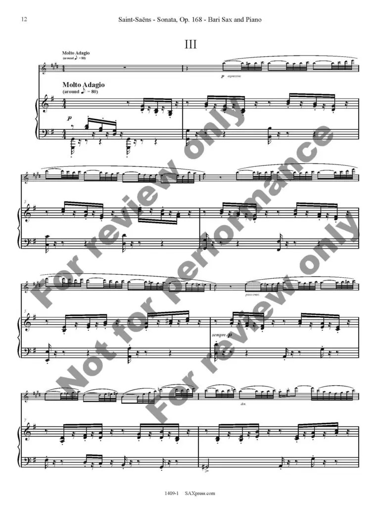 1409-1 SAINT-SAENS - Sonata Op 168 sample_Page_12 Sonata, Op. 168
