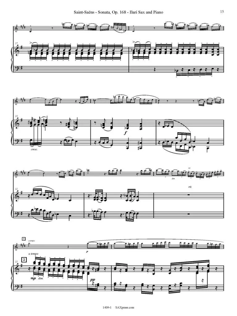 1409-1 SAINT-SAENS - Sonata Op 168 sample_Page_15 Sonata, Op. 168