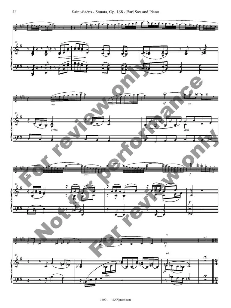 1409-1 SAINT-SAENS - Sonata Op 168 sample_Page_16 Sonata, Op. 168