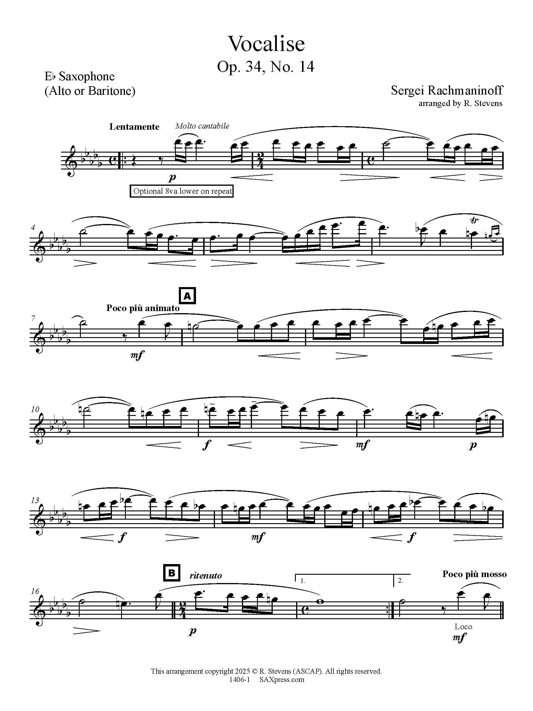 Vocalise Saxophone Solo - Image 7