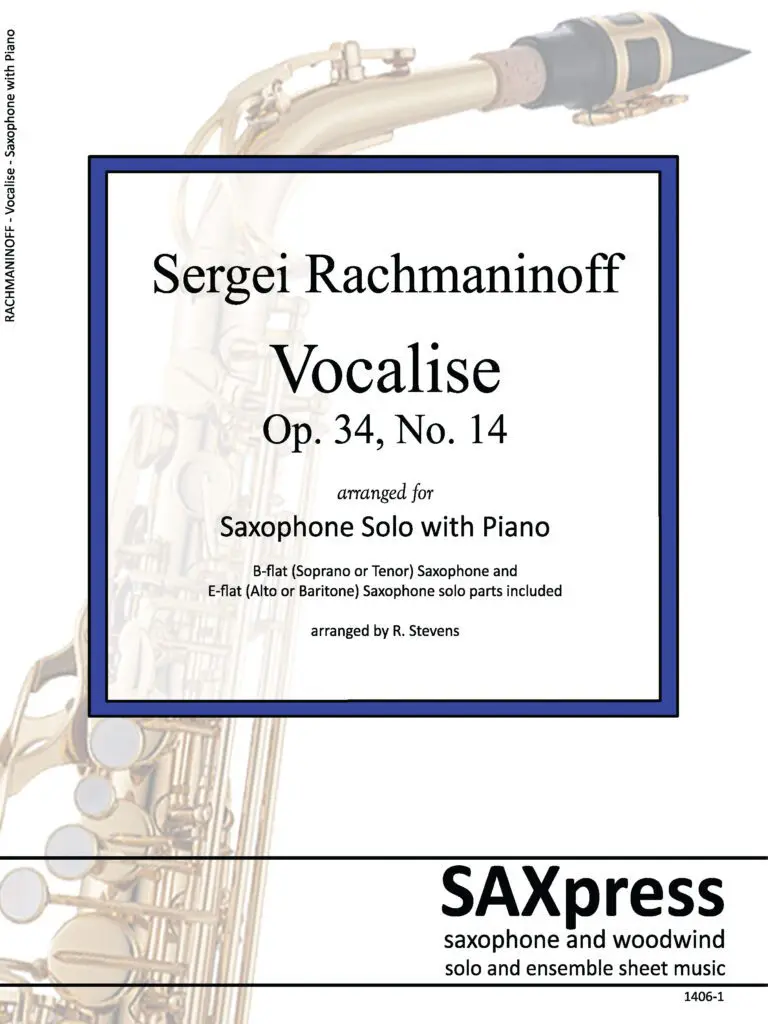 1406-1 RACHMANINOFF - Vocalise _Page_01 Vocalise Saxophone Solo