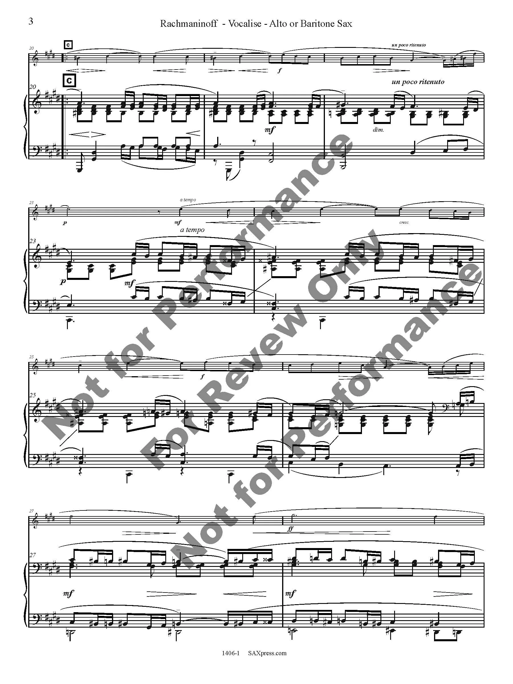 Vocalise Saxophone Solo - Image 4