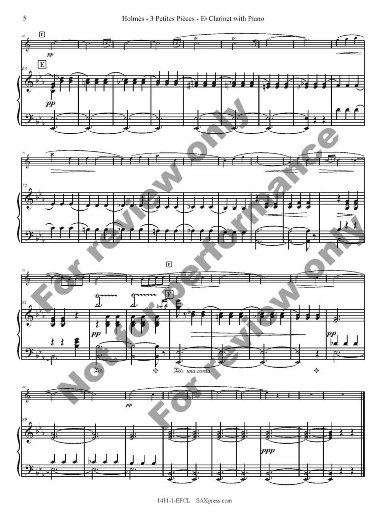 1411-1-EFCL - HOLMES - Trois Petites Pieces - sample_Page_08 Three Little Pieces | E flat Clarinet
