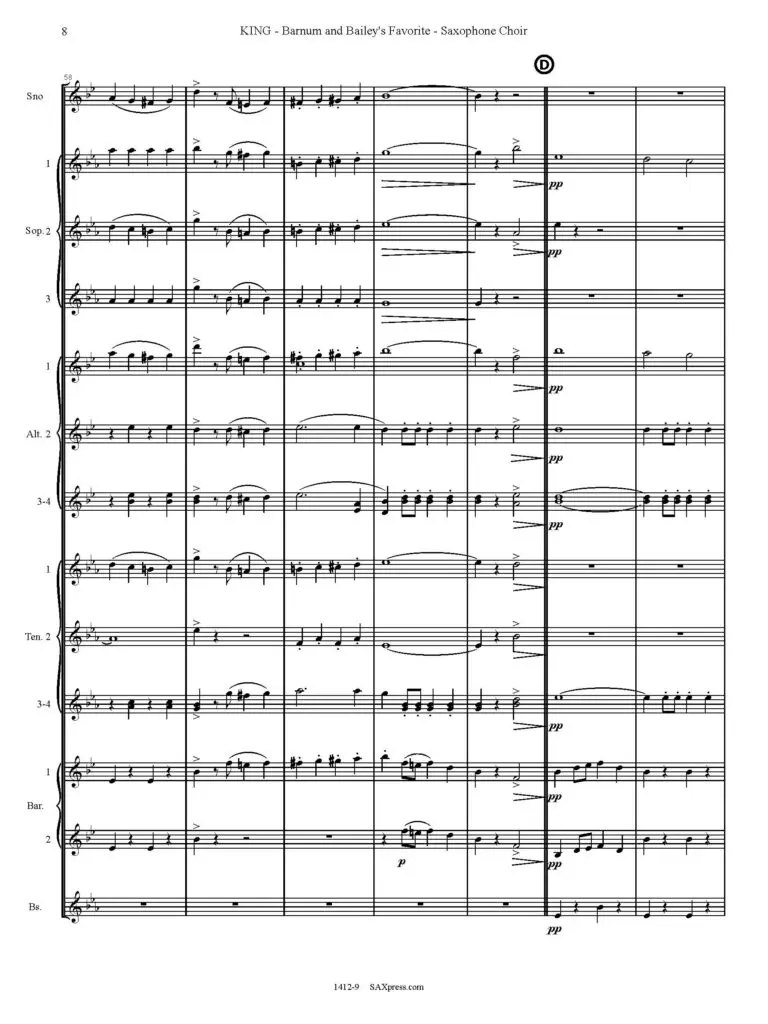 1412-9 - KING - Barnum and Baileys Favorite - Sax Choir - sample_Page_10 Barnum and Bailey's Favorite