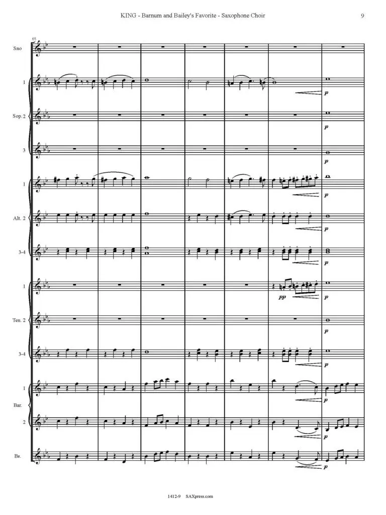 1412-9 - KING - Barnum and Baileys Favorite - Sax Choir - sample_Page_11 Barnum and Bailey's Favorite