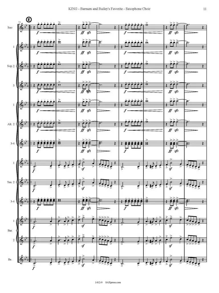 1412-9 - KING - Barnum and Baileys Favorite - Sax Choir - sample_Page_13 Barnum and Bailey's Favorite