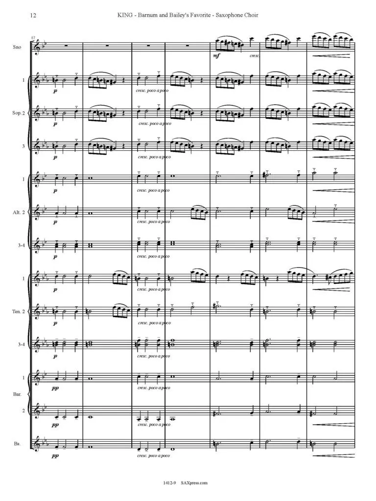 1412-9 - KING - Barnum and Baileys Favorite - Sax Choir - sample_Page_14 Barnum and Bailey's Favorite