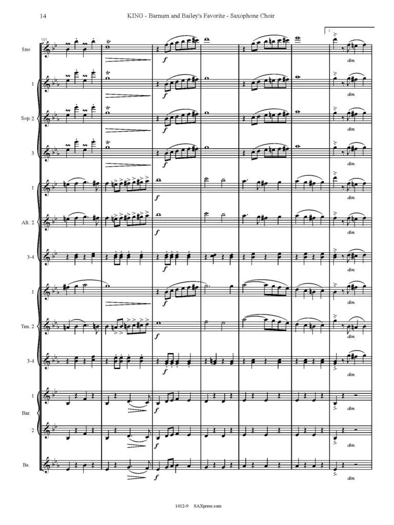 1412-9 - KING - Barnum and Baileys Favorite - Sax Choir - sample_Page_16 Barnum and Bailey's Favorite
