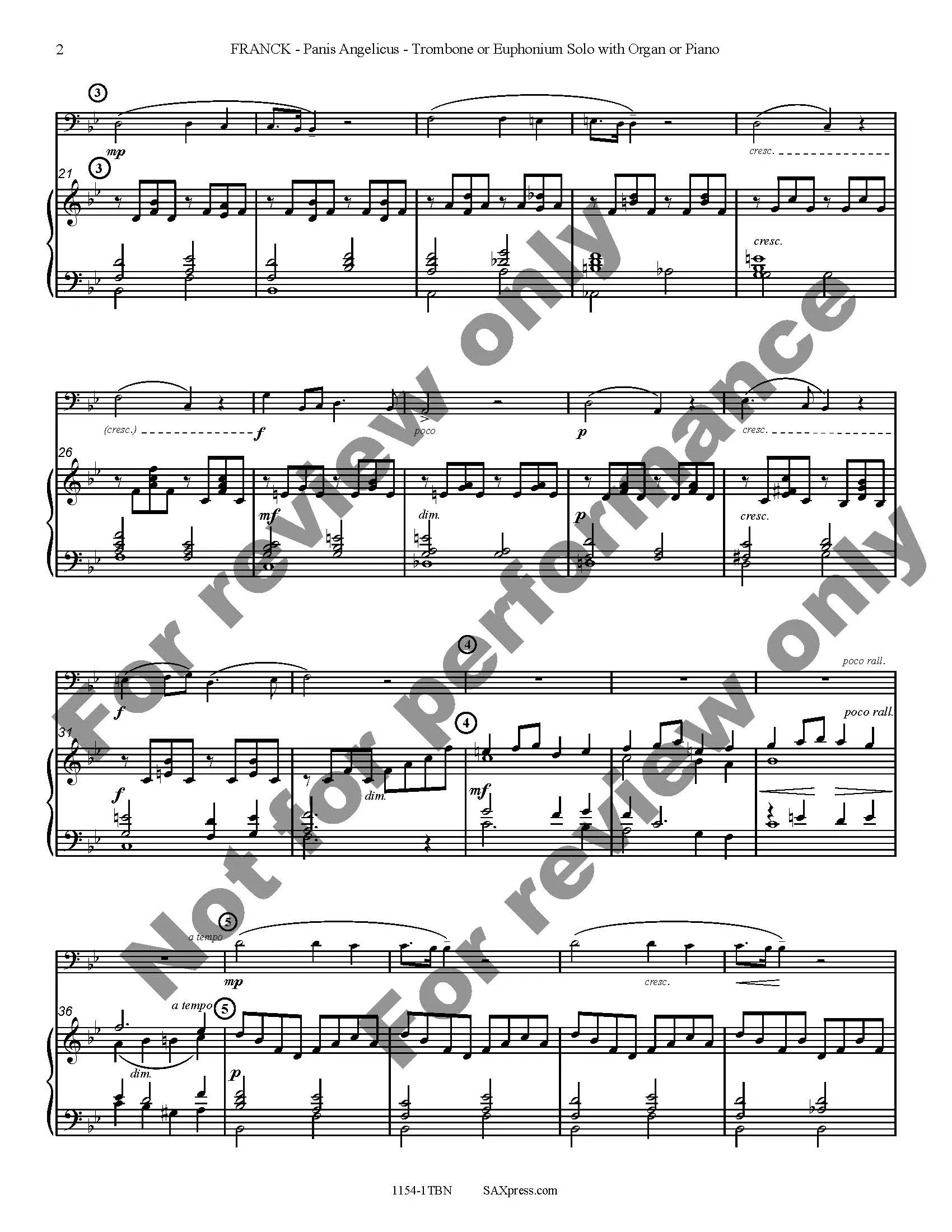 Panis Angelicus | Trombone or Euphonium Solo - Image 3