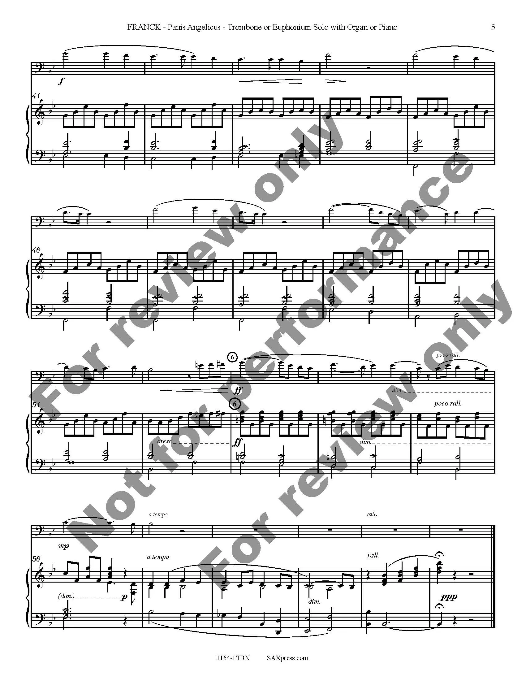 Panis Angelicus | Trombone or Euphonium Solo - Image 4