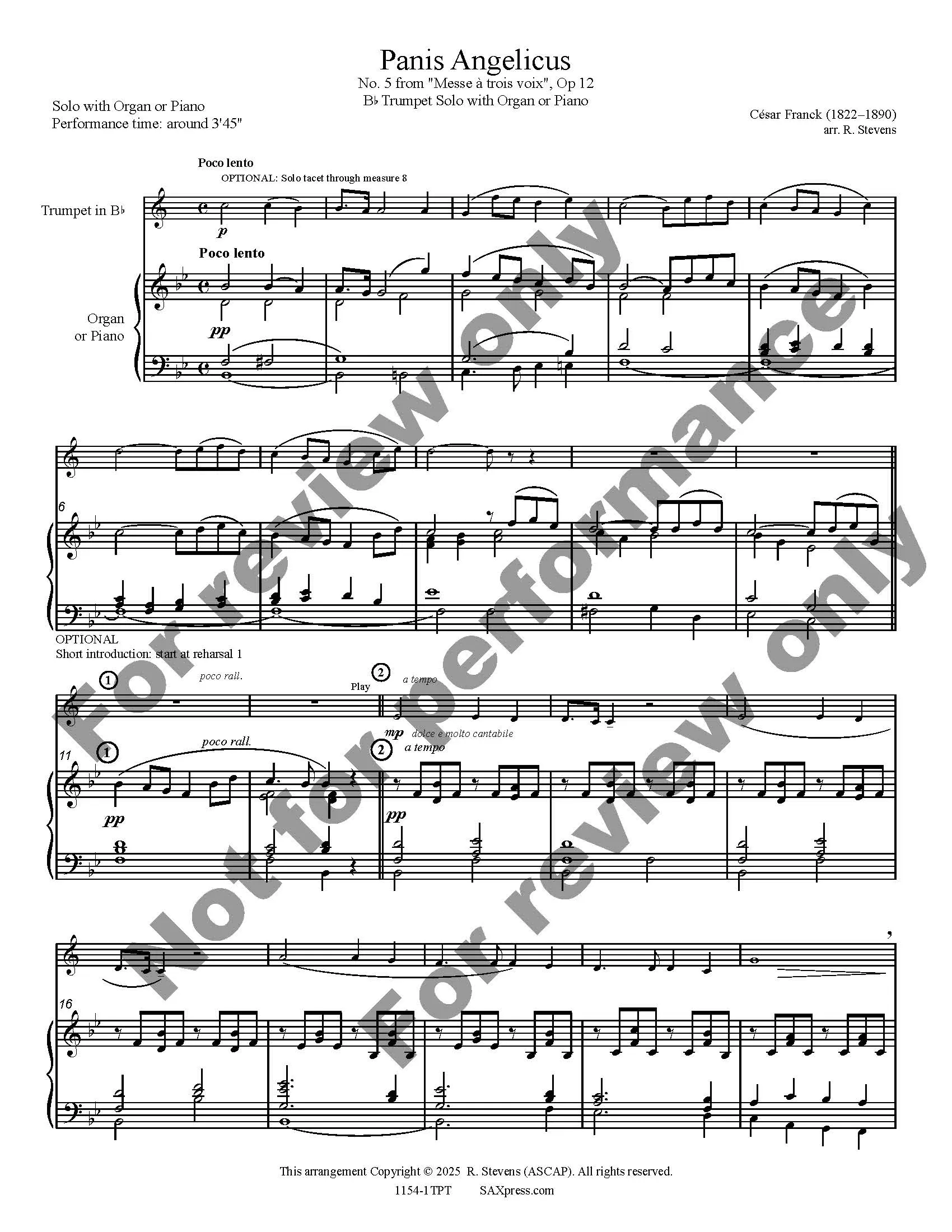 Panis Angelicus | Trumpet Solo - Image 2