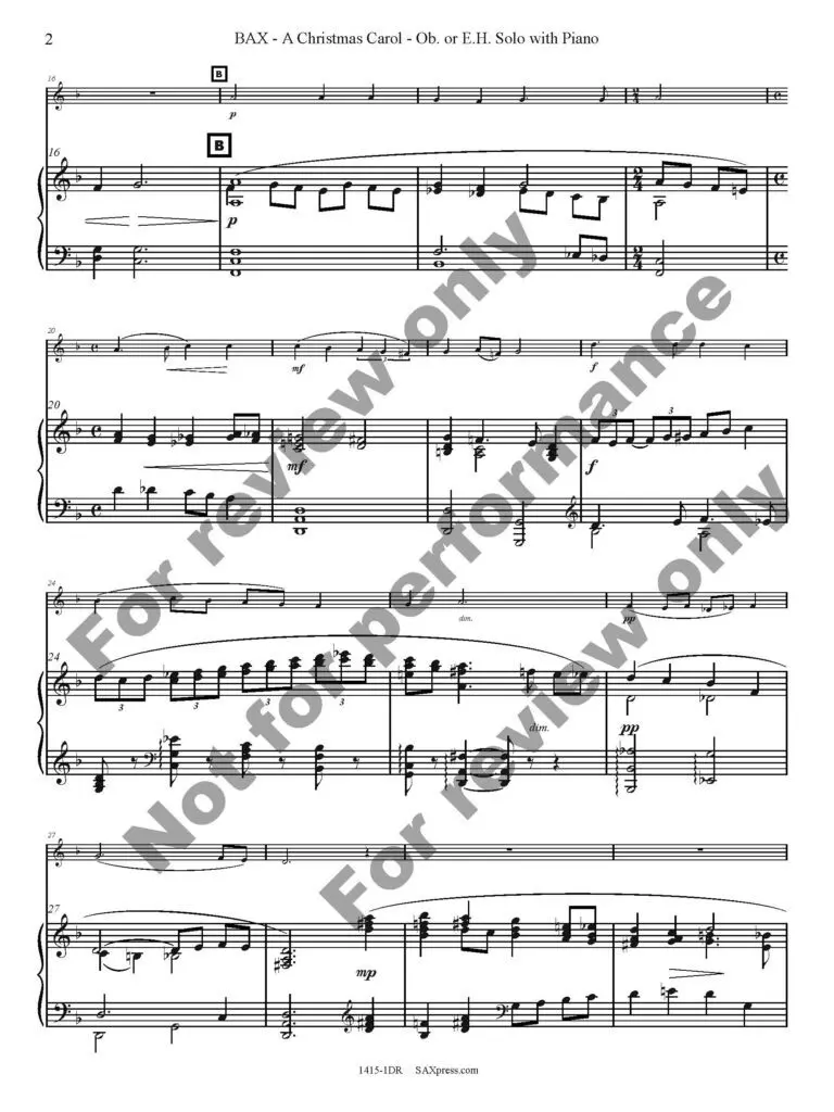 1415-1DR BAX - A Christmas Carol - 00 - SCORE- Ob or EH with piano_Page_06 A Christmas Carol | Oboe or English Horn Solo