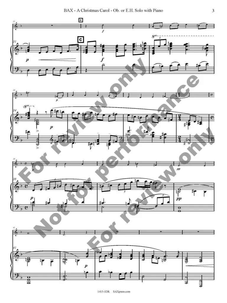 1415-1DR BAX - A Christmas Carol - 00 - SCORE- Ob or EH with piano_Page_07 A Christmas Carol | Oboe or English Horn Solo