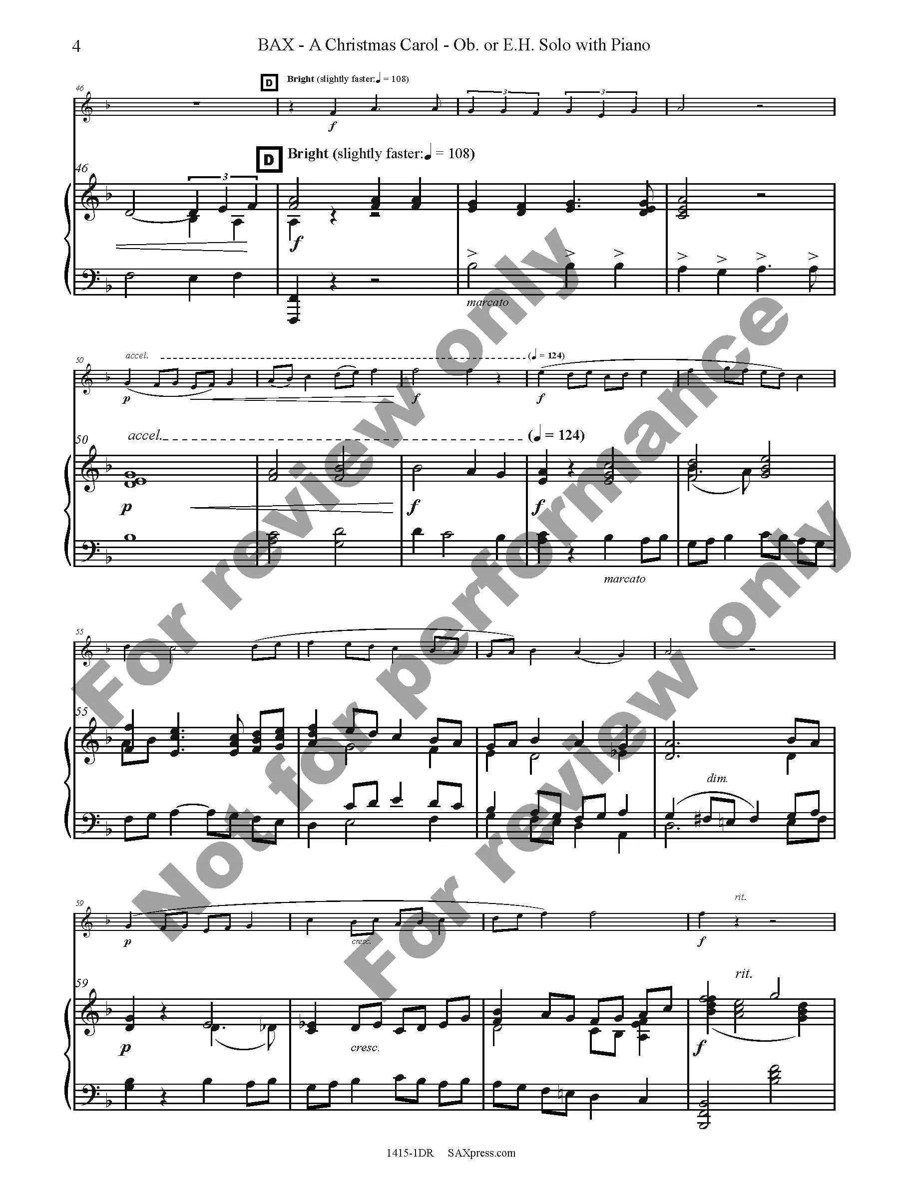 A Christmas Carol | Oboe or English Horn Solo - Image 5