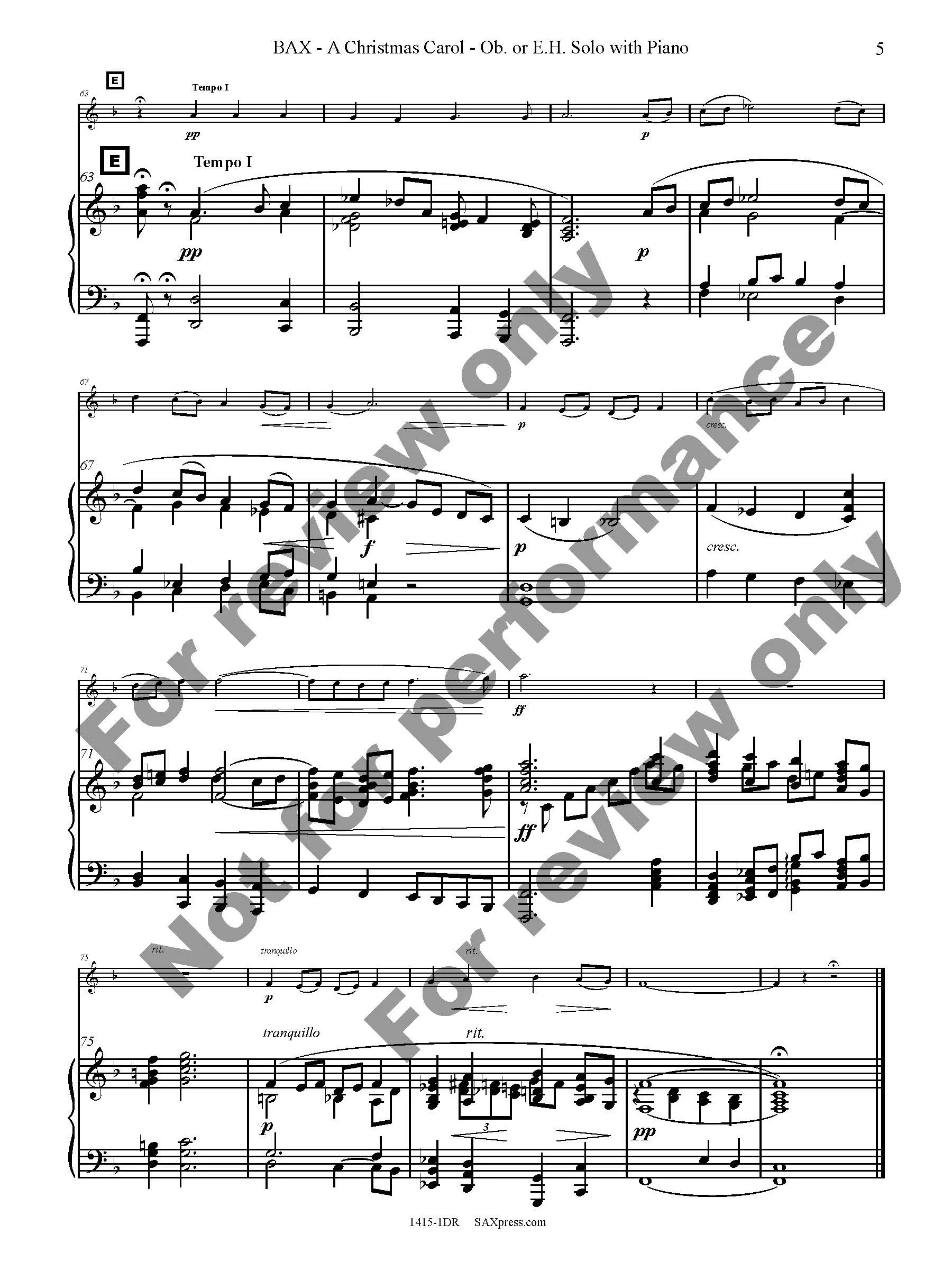A Christmas Carol | Oboe or English Horn Solo - Image 6