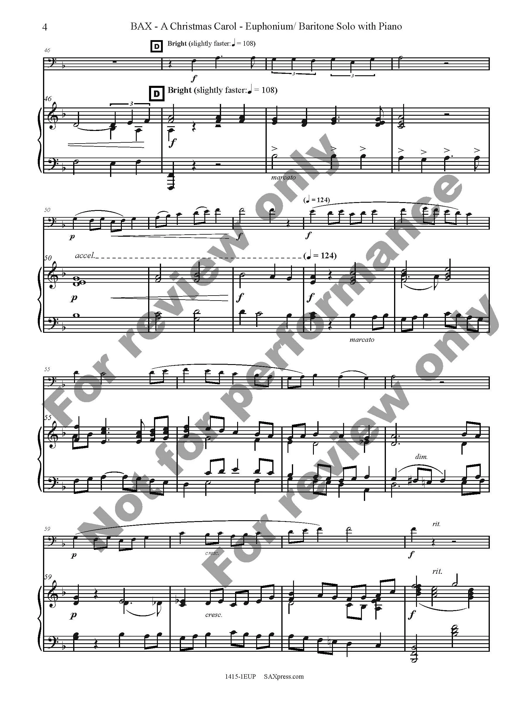 A Christmas Carol | Euphonium or Baritone Solo - Image 5