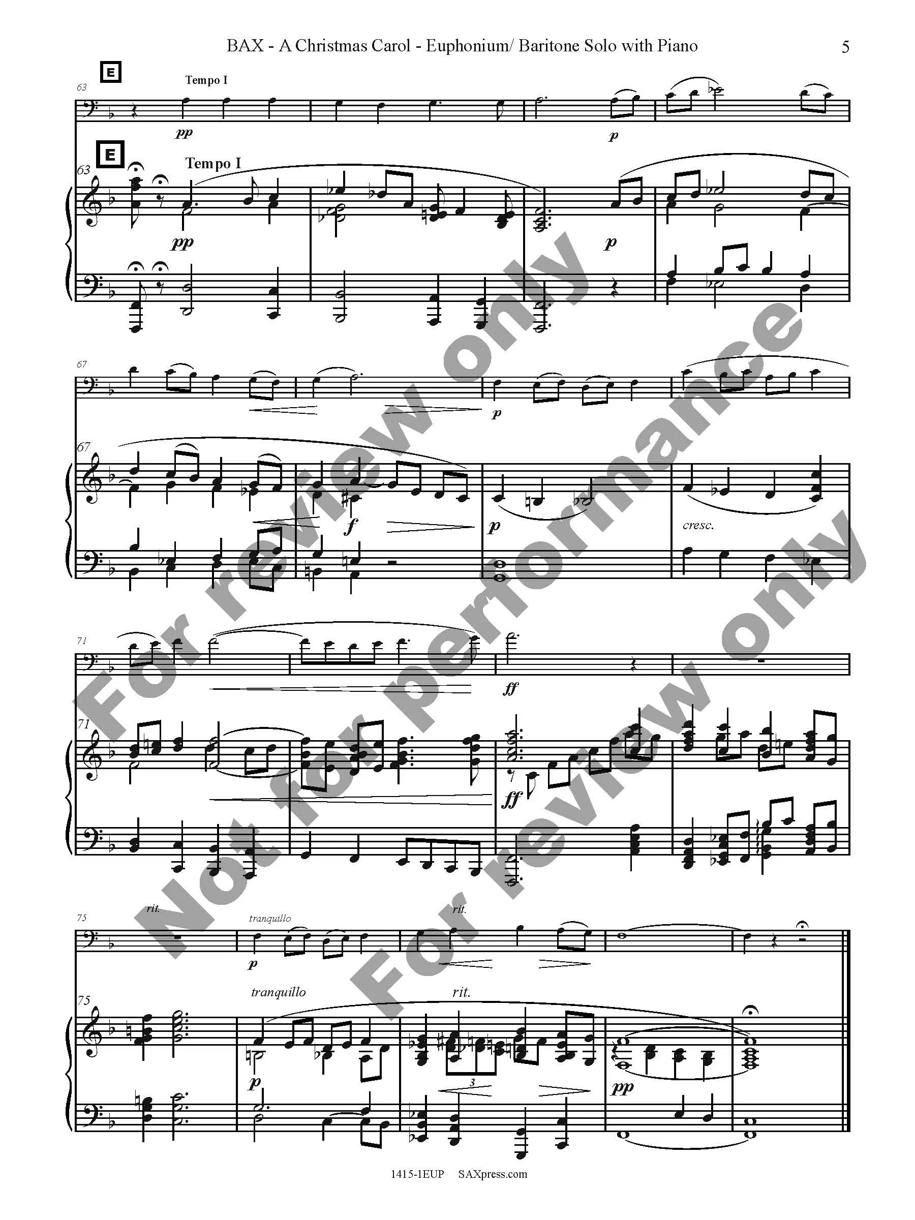 A Christmas Carol | Euphonium or Baritone Solo - Image 6