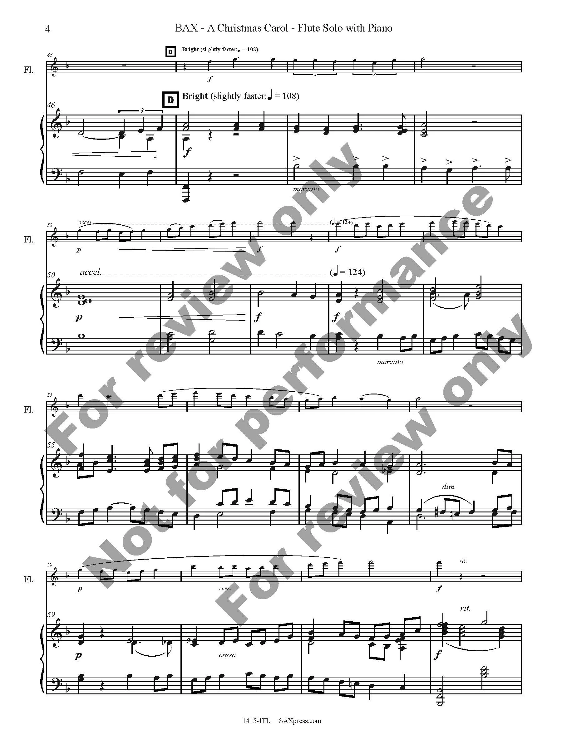 A Christmas Carol | Flute or Alto Flute Solo - Image 5