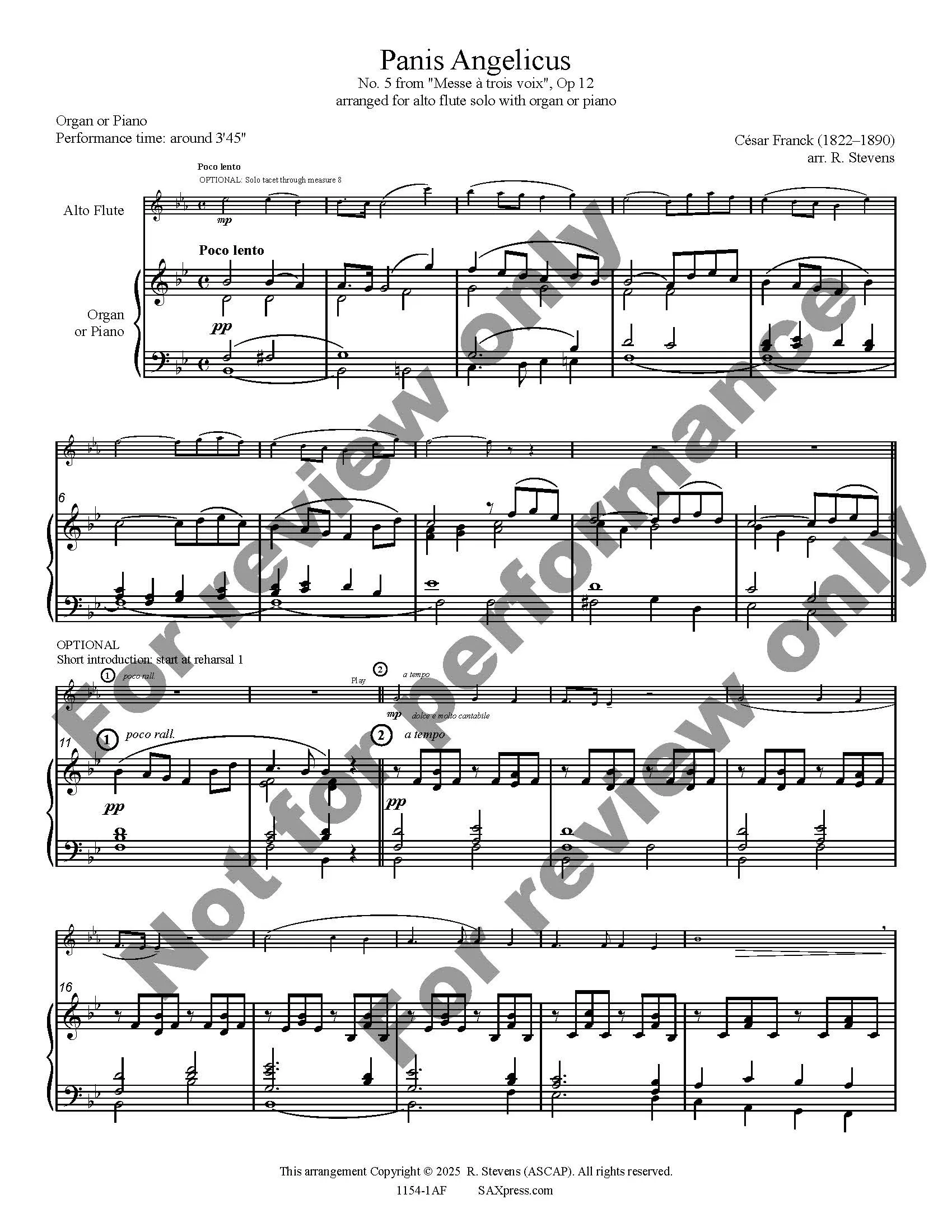 Panis Angelicus | Alto Flute Solo - Image 2