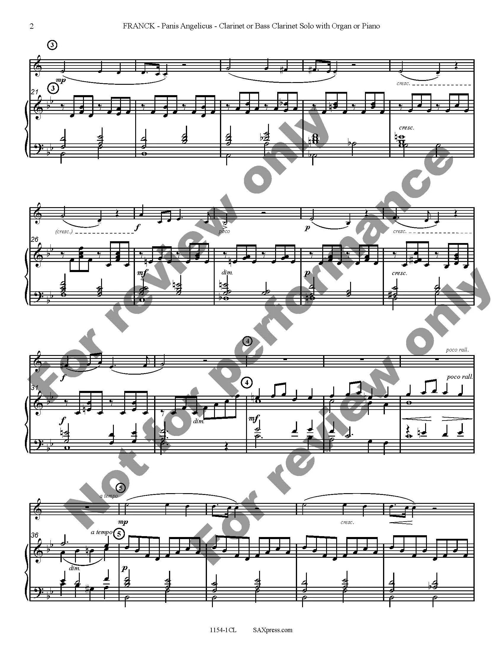 Panis Angelicus | Clarinet or Bass Clarinet Solo - Image 3