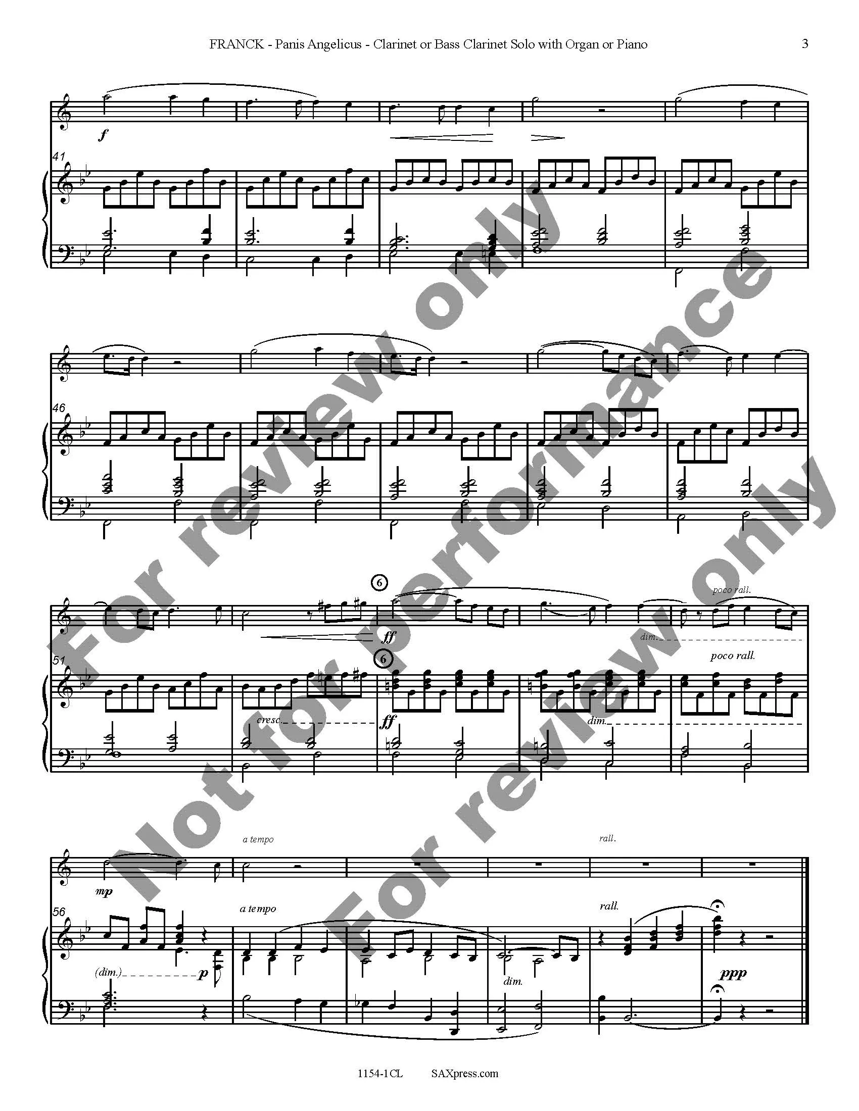 Panis Angelicus | Clarinet or Bass Clarinet Solo - Image 4
