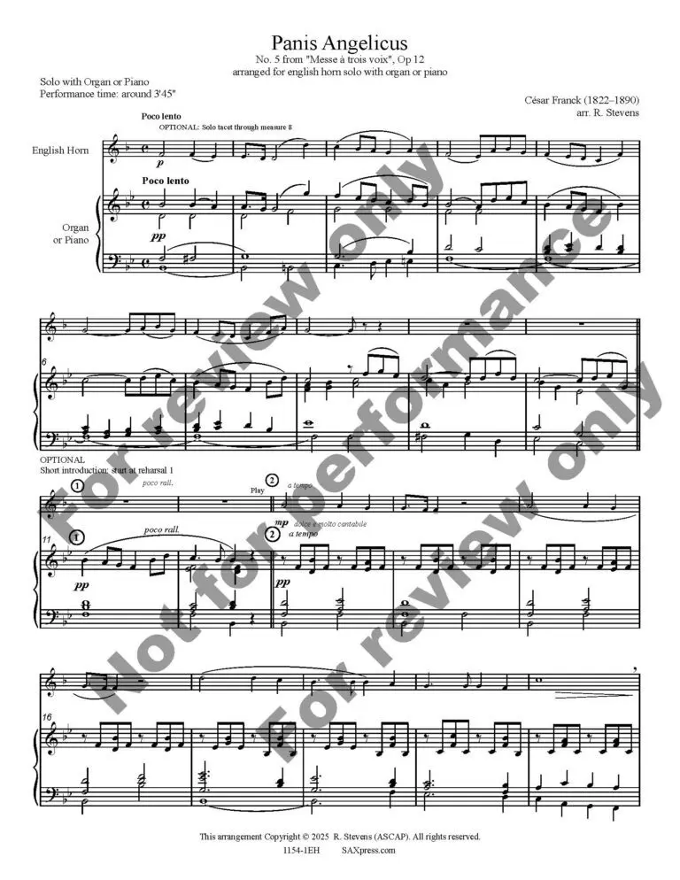 wm_1154-1EH -FRANCK-Panis Angelicus-00-Organ or Piano-English Horn solo_Page_3 Panis Angelicus | English Horn Solo