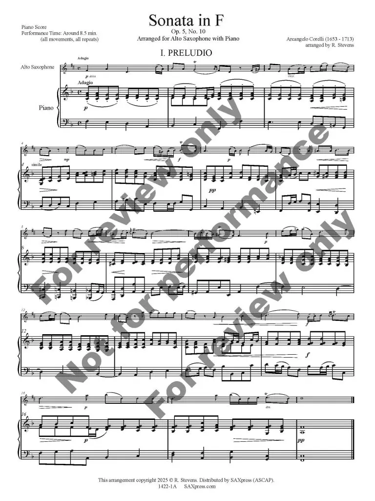 1422-1A - CORELLI - Sonata in F - 00 - SCORE - ASx with Piano_Page_05 Sonata in F Major
