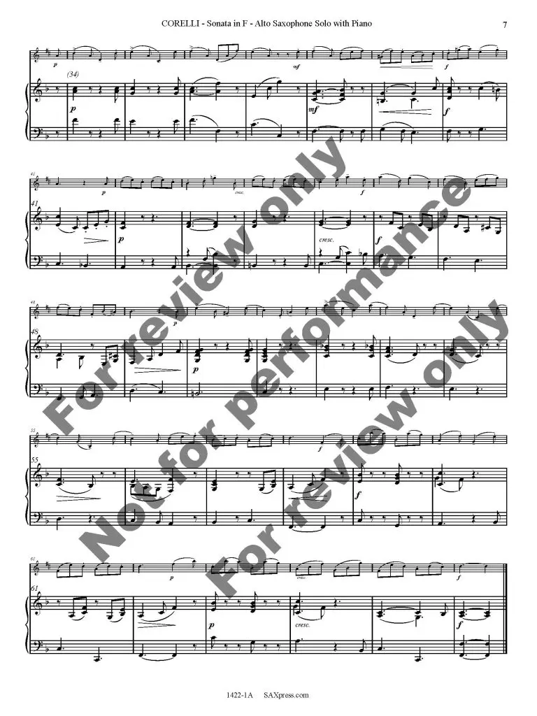 1422-1A - CORELLI - Sonata in F - 00 - SCORE - ASx with Piano_Page_11 Sonata in F Major