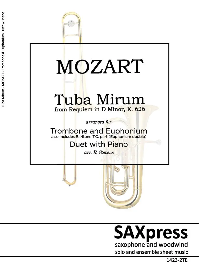1423-2TE MOZART - Requiem TUBA MIRUM - Tbn Eup duet w Piano_Page_01 Tuba Mirum - Brass Duet w. Piano