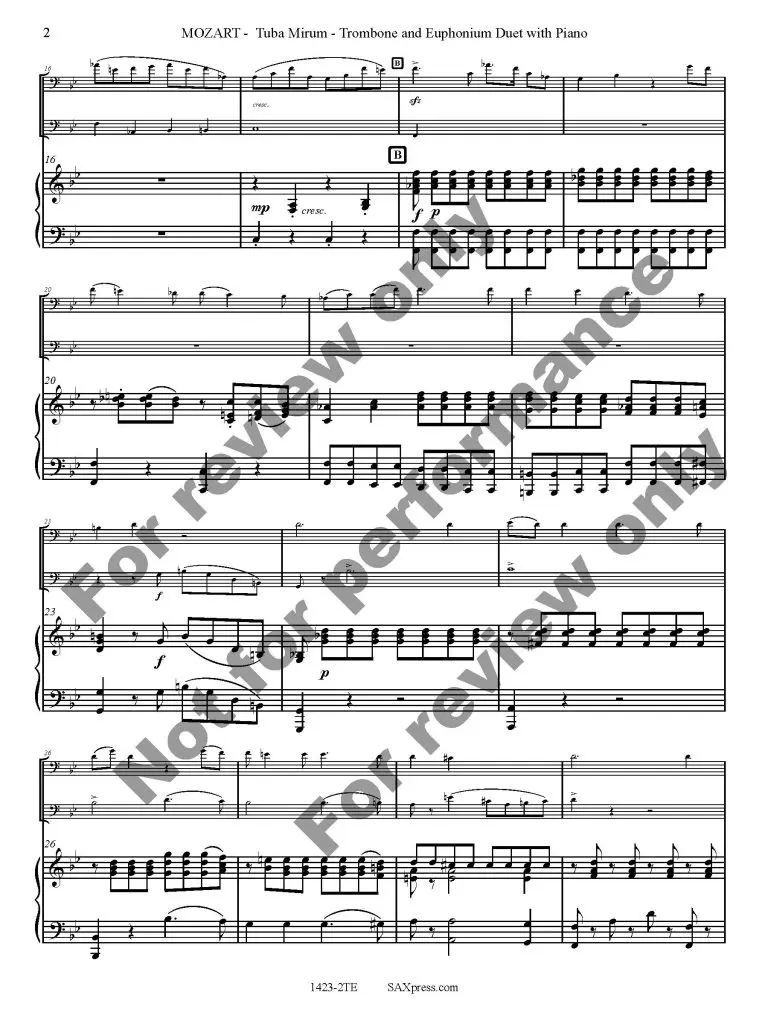 1423-2TE MOZART - Requiem TUBA MIRUM - Tbn Eup duet w Piano_Page_04 Tuba Mirum - Brass Duet w. Piano