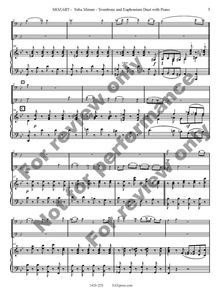 1423-2TE MOZART - Requiem TUBA MIRUM - Tbn Eup duet w Piano_Page_05 Tuba Mirum - Brass Duet w. Piano