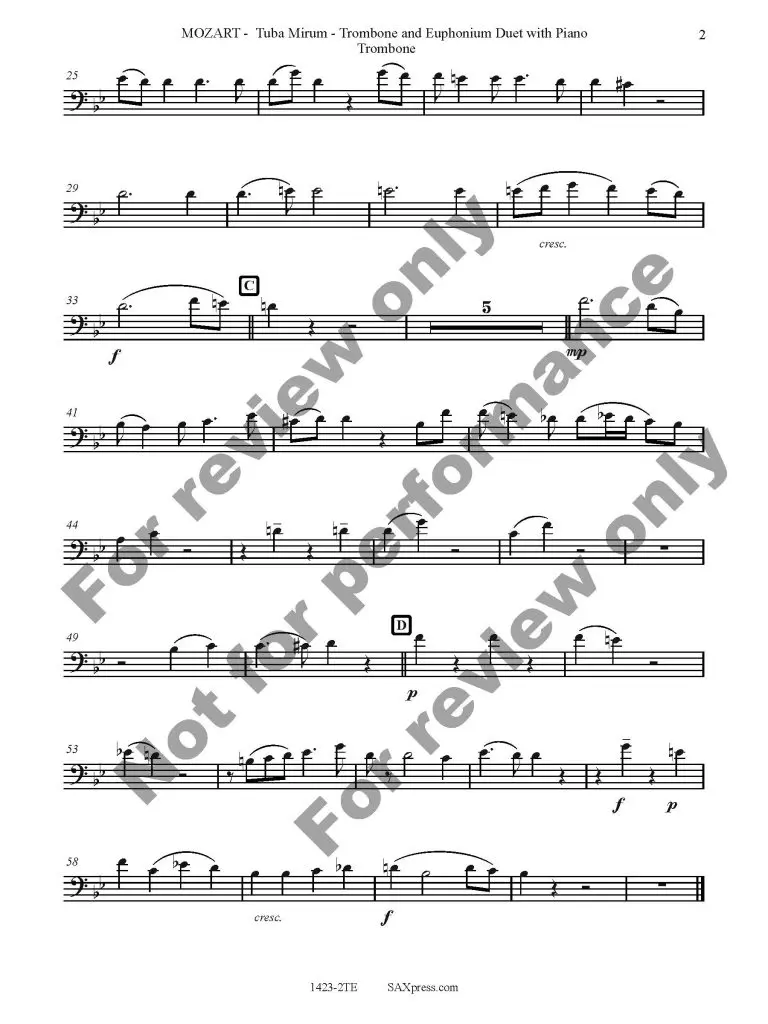1423-2TE MOZART - Requiem TUBA MIRUM - Tbn Eup duet w Piano_Page_11 Tuba Mirum - Brass Duet w. Piano