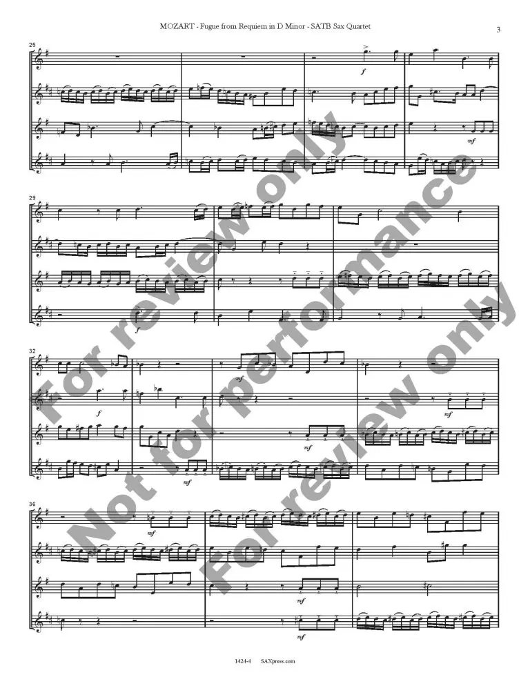1424-4 - MOZART - Fugue from Requiem SATB Sax Quartet_Page_5 Fugue from Requiem, K. 626
