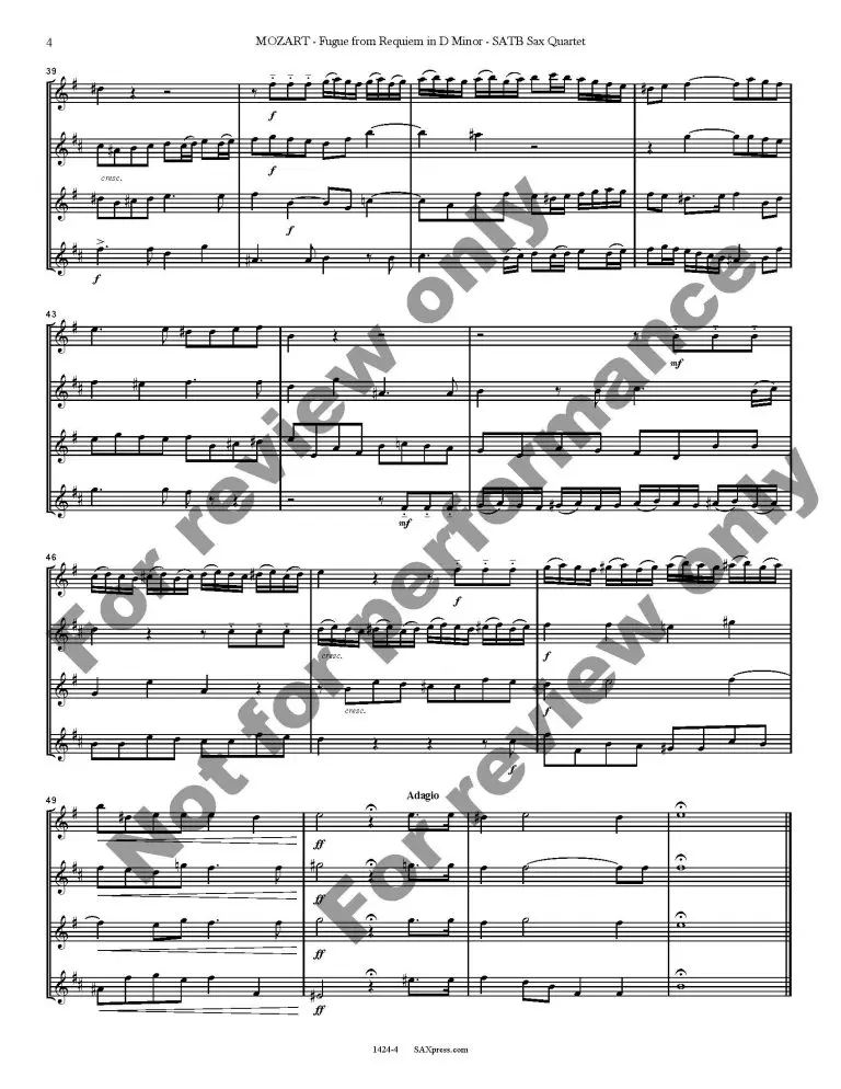 1424-4 - MOZART - Fugue from Requiem SATB Sax Quartet_Page_6 Fugue from Requiem, K. 626