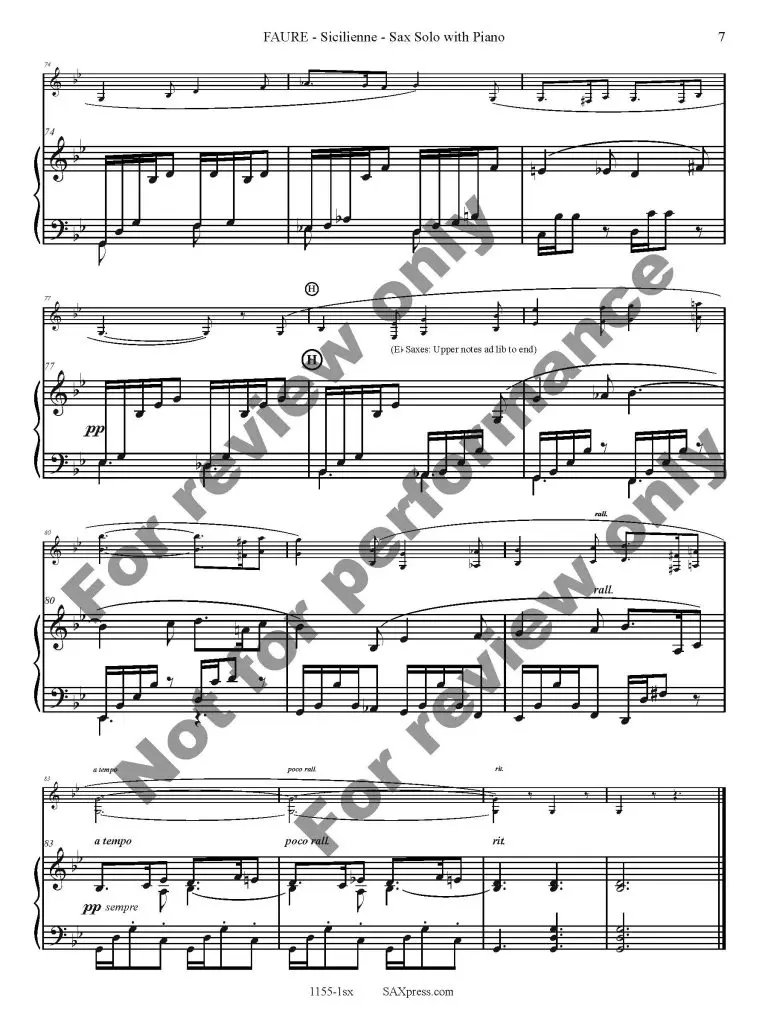 Sicilienne, Op. 78