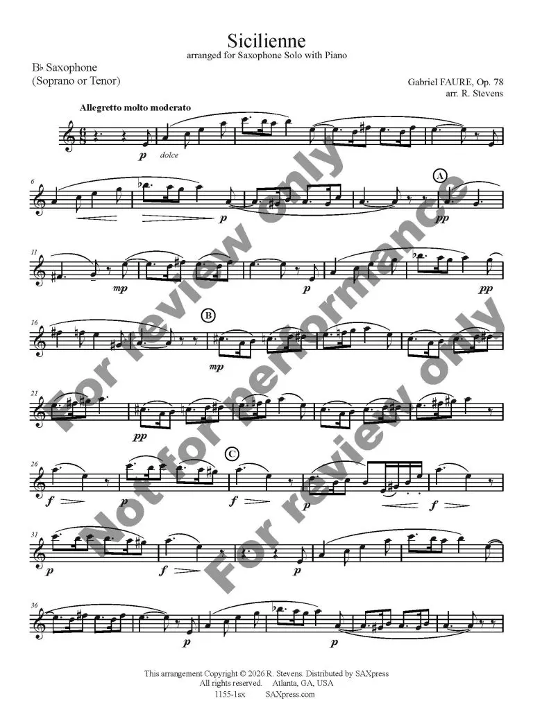 Sicilienne, Op. 78