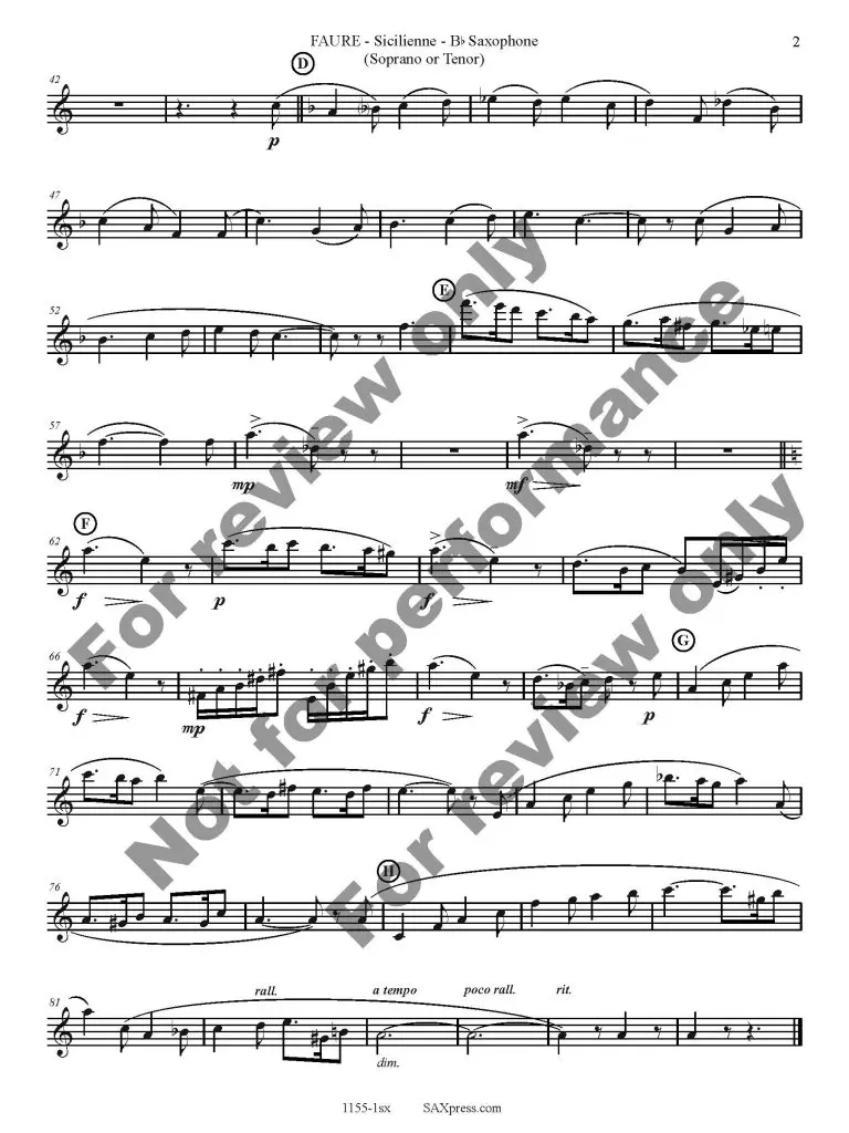 Sicilienne, Op. 78