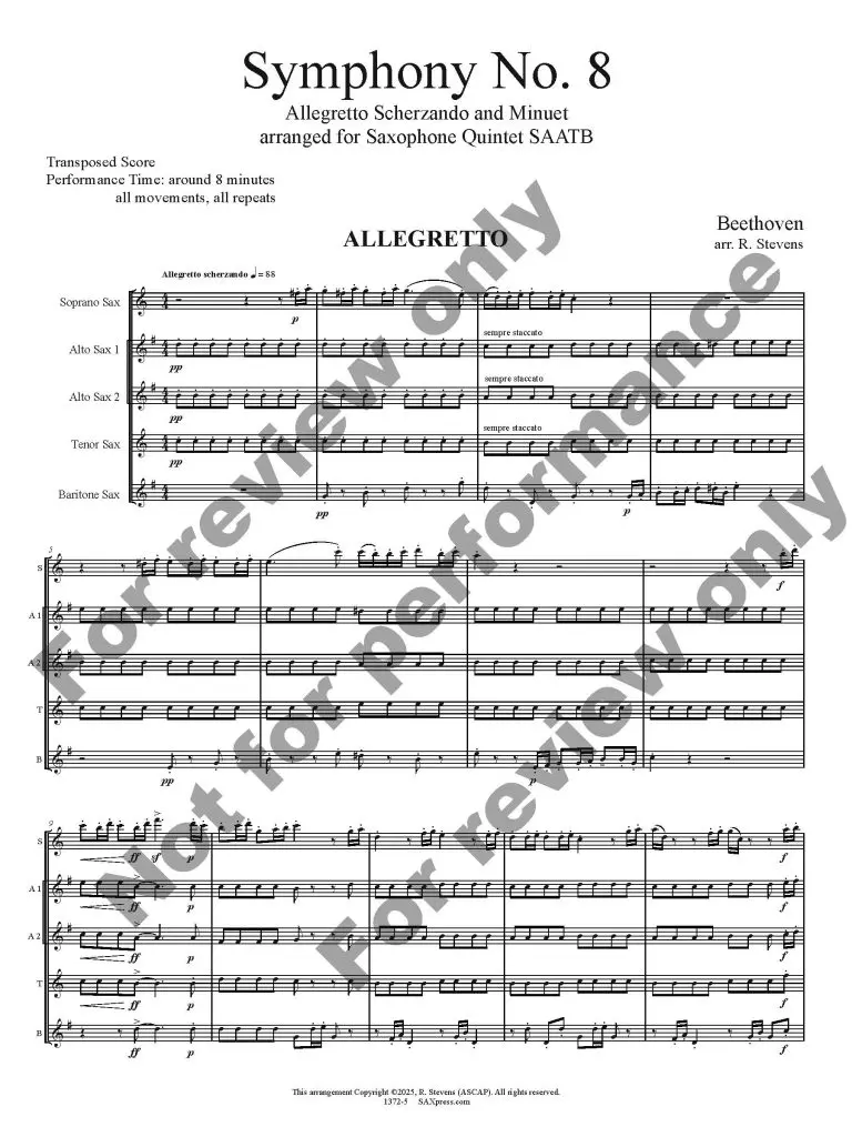 Allegretto and Minuet