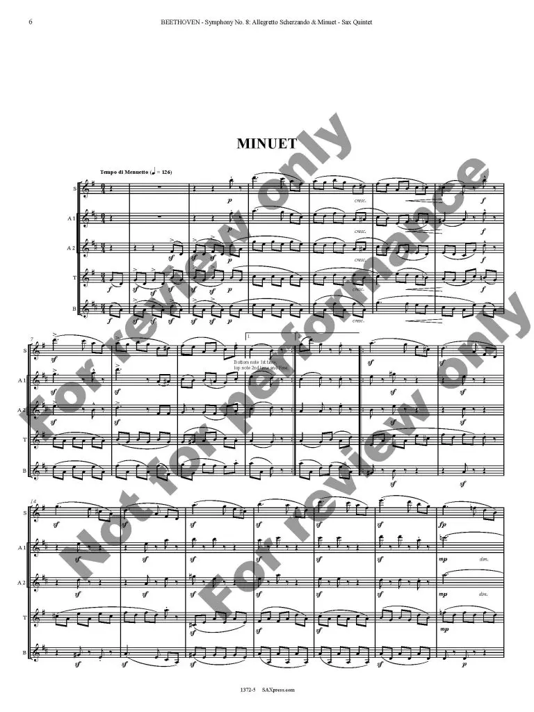 Allegretto and Minuet